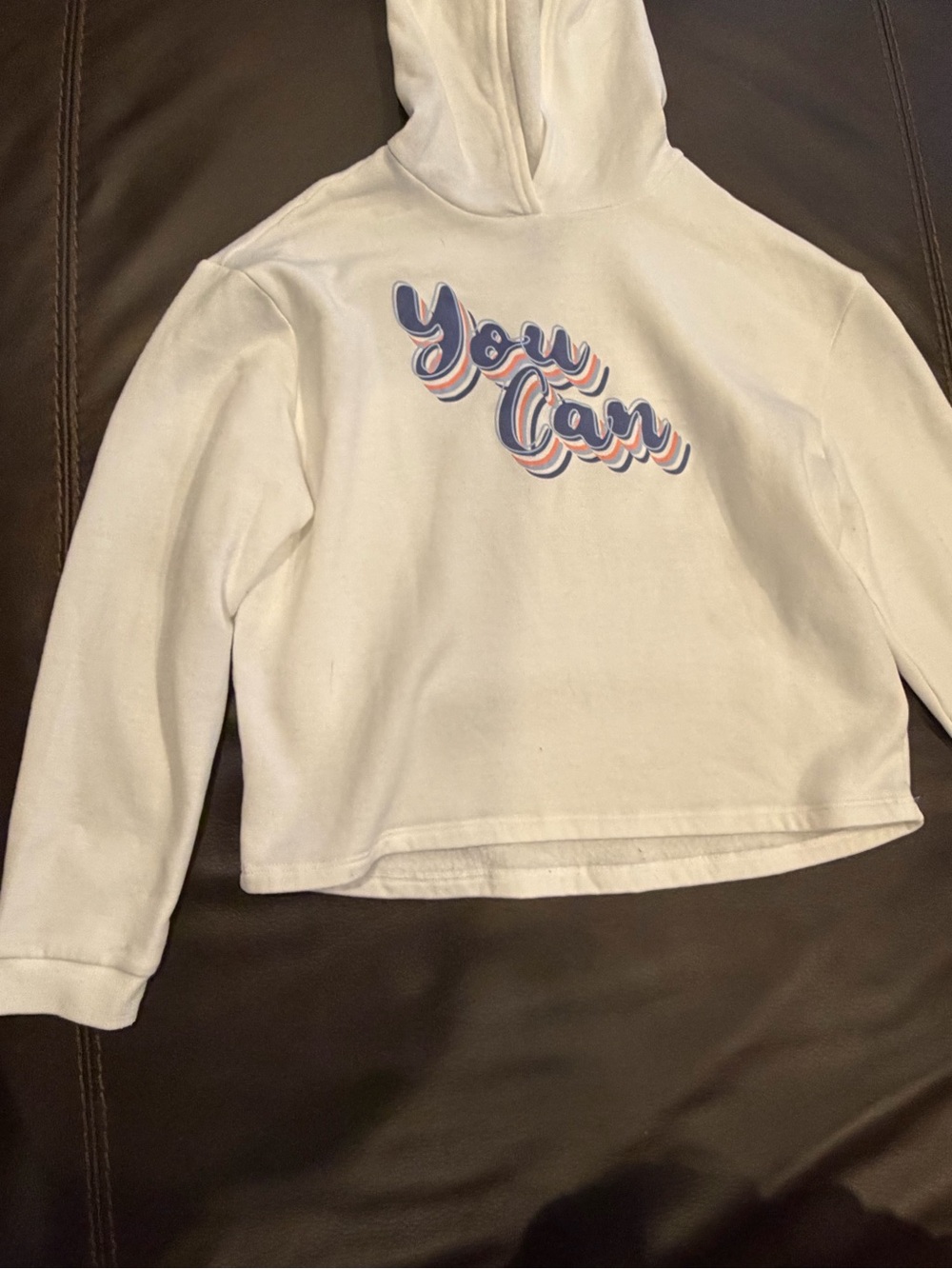 MTA Sport White Hoodie with Blue Logo Tag